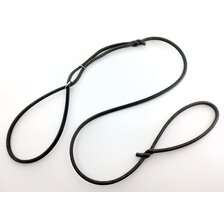 Predvádzacie kožené vodítko okrúhle 6mm čierne